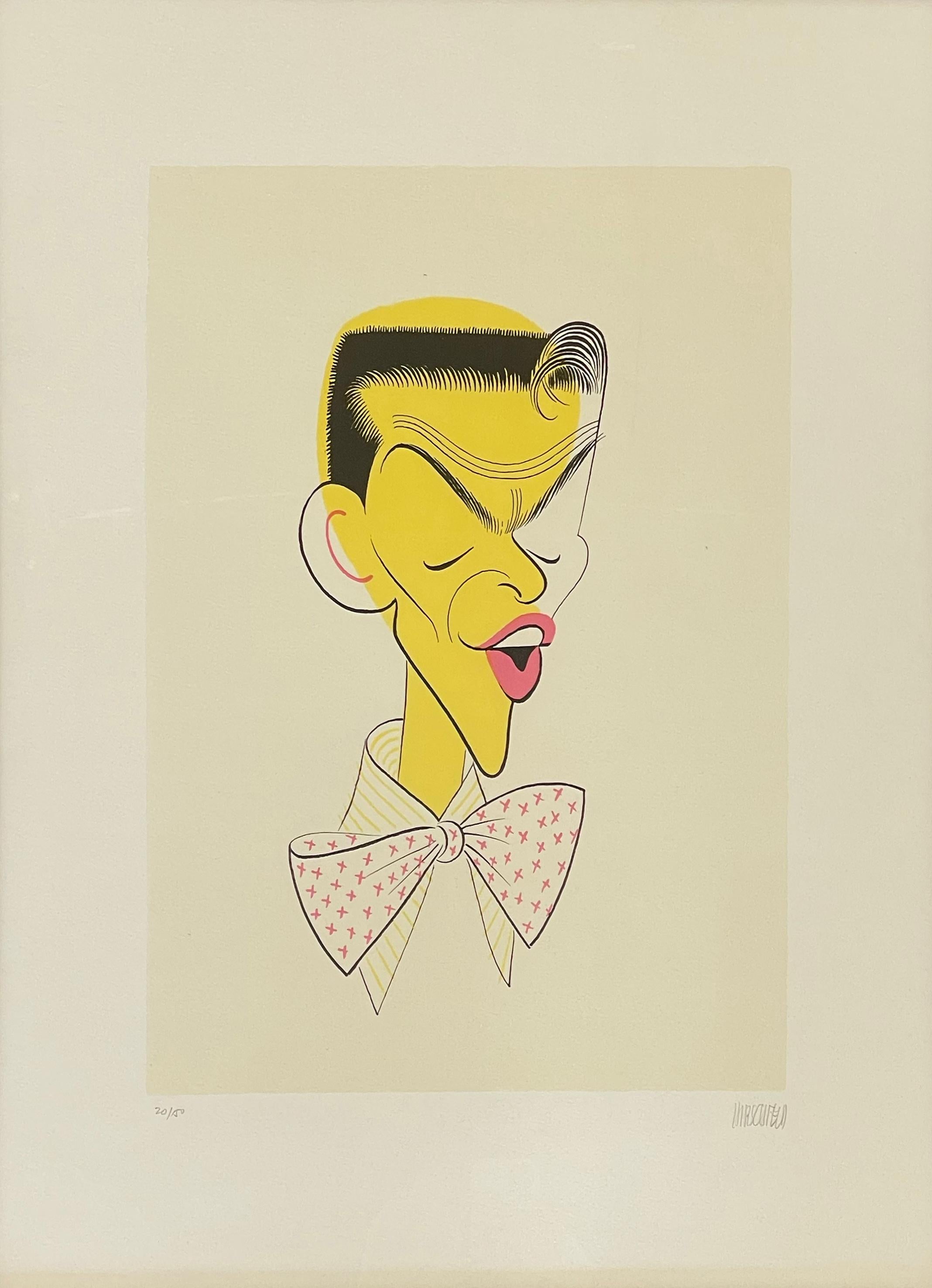 Albert Al Hirschfeld Portrait Print - Frank Sinatra