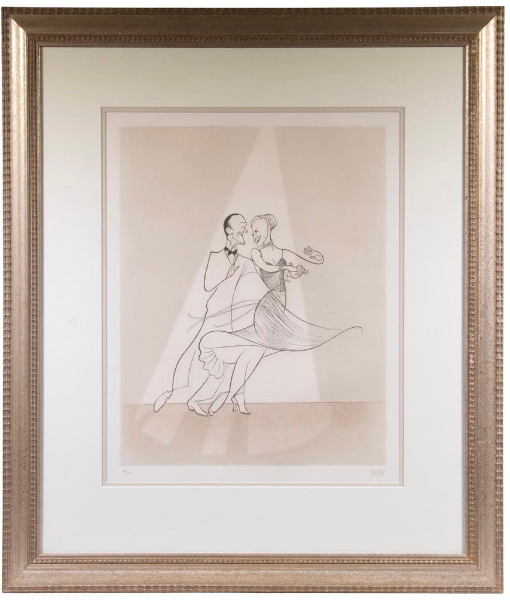 Fred Astaire Ginger Rogers Oscars Película Leyendas del Baile Premios de la Academia Litografía - Print de Albert Al Hirschfeld