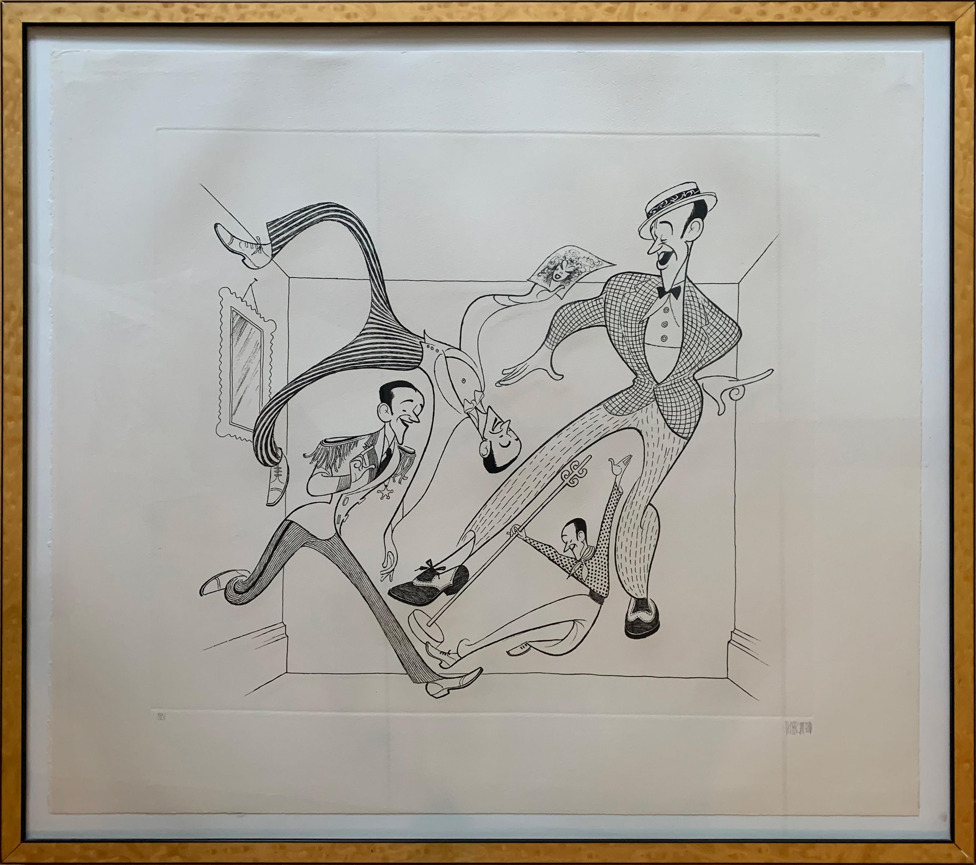 Fred Astaire, Pop-Art-Lithographie von Al Hirschfeld