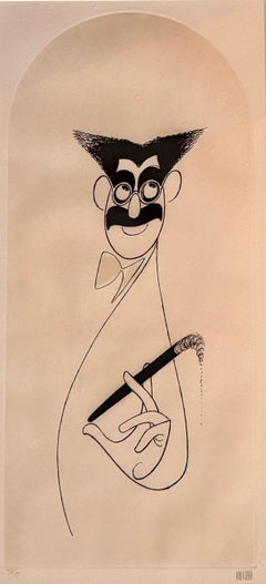 Groucho Marx Dibujo Caricatura Estrella de cine Leyenda de la comedia NTY Times Publicado