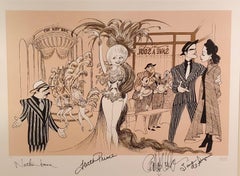 Premios Tony del musical de Broadway "Guys and Dolls" Firmado Nathan Lane y Faith Prince