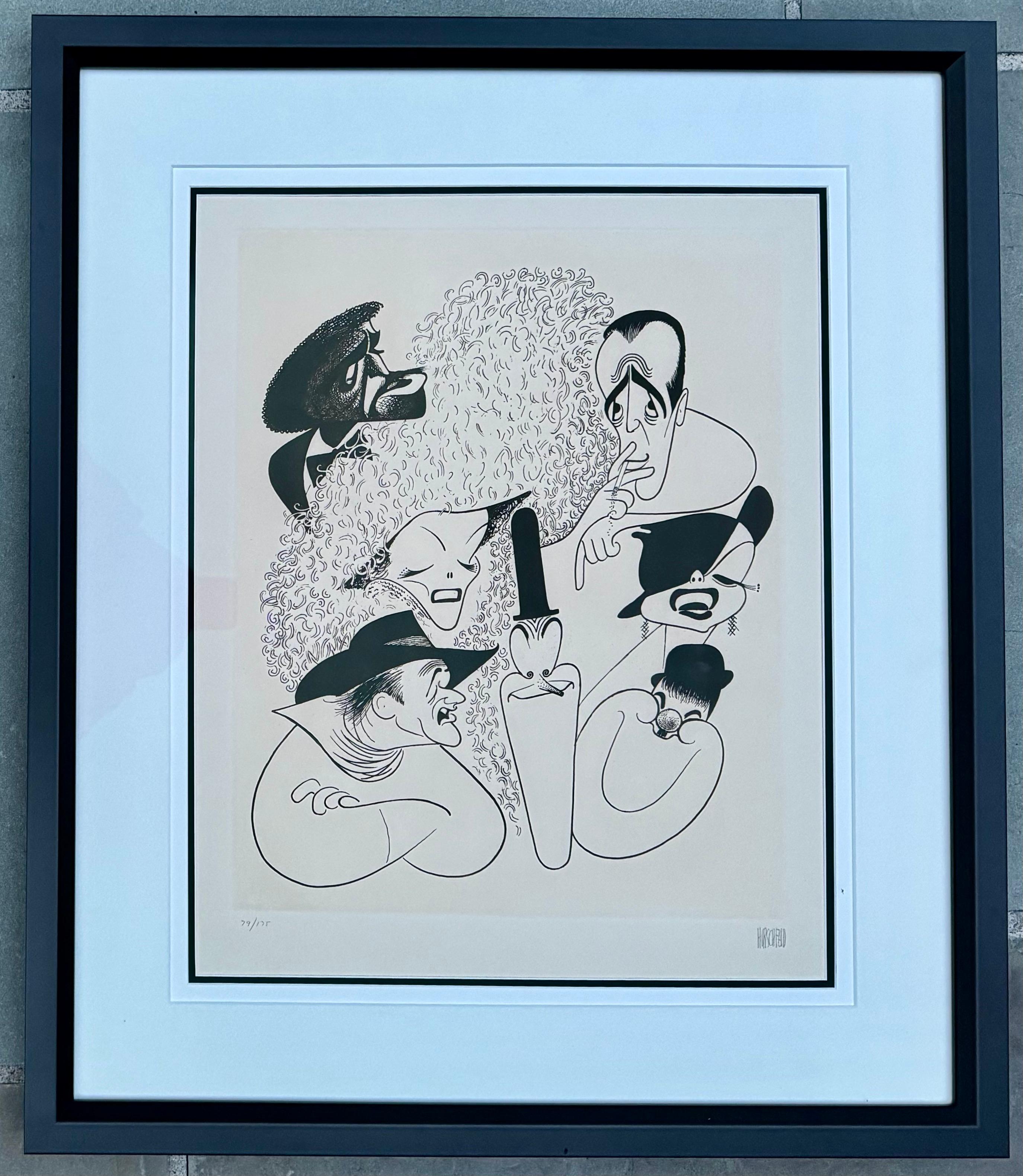 Hollywood Stars 20. Jahrhundert Litho - K. Hepburn, J. Wayne, S. Davis. J. Garland

Al Hirschfeld (1903-2003) 
