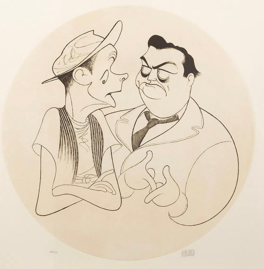 Albert Al Hirschfeld Figurative Print - Jackie Gleason 
Art Carney Honeymooners Iconic TV Emmy Awards Honeymooners