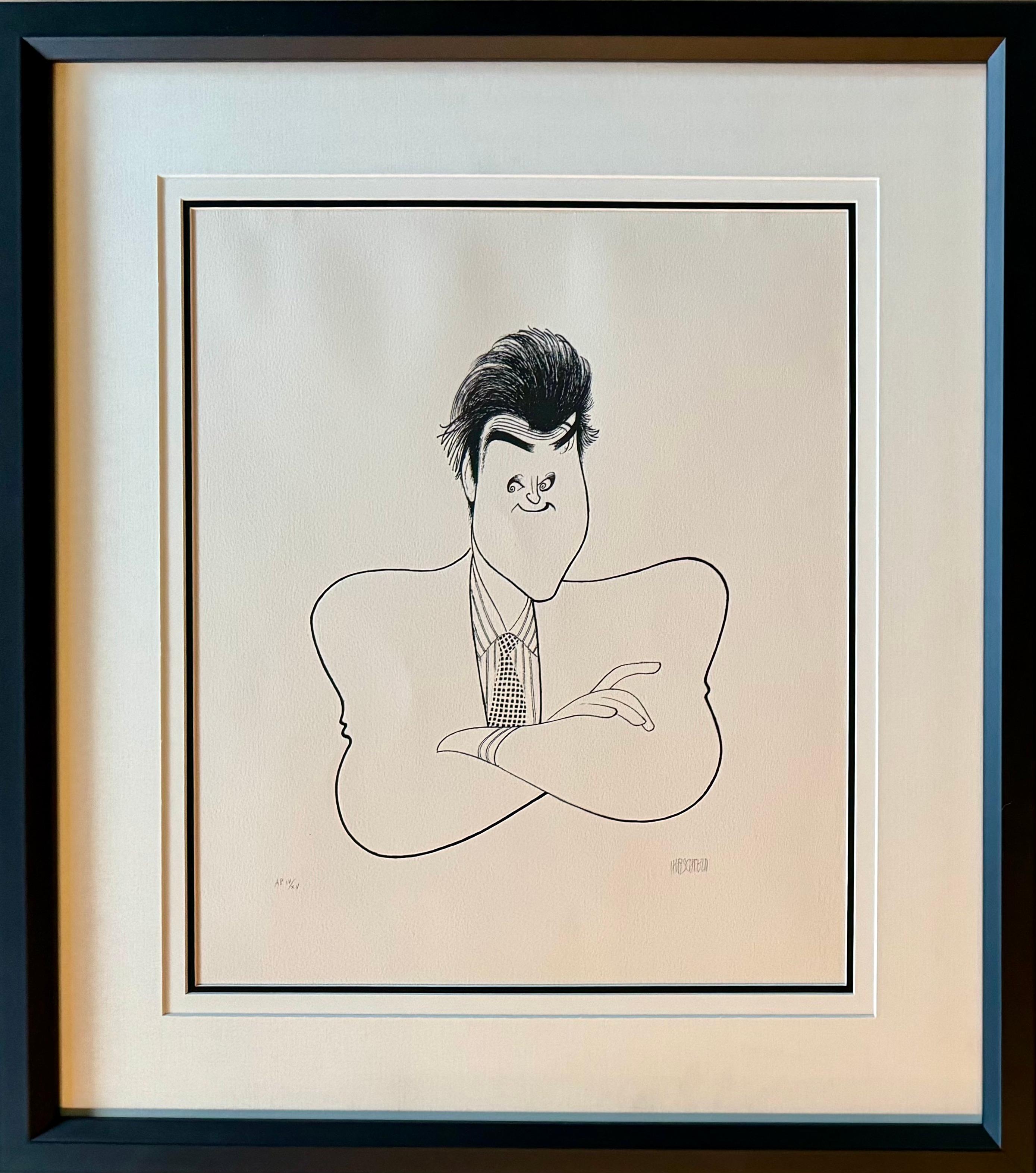 Jay Leno NBC Tonight Talk Show Host Emmy Award Time Magazine Cover Caricature - Print by Albert Al Hirschfeld