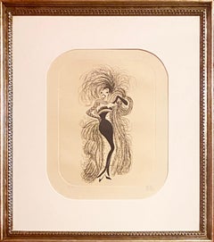 Josephine Baker, Pop-Art-Radierung von Al Hirschfeld