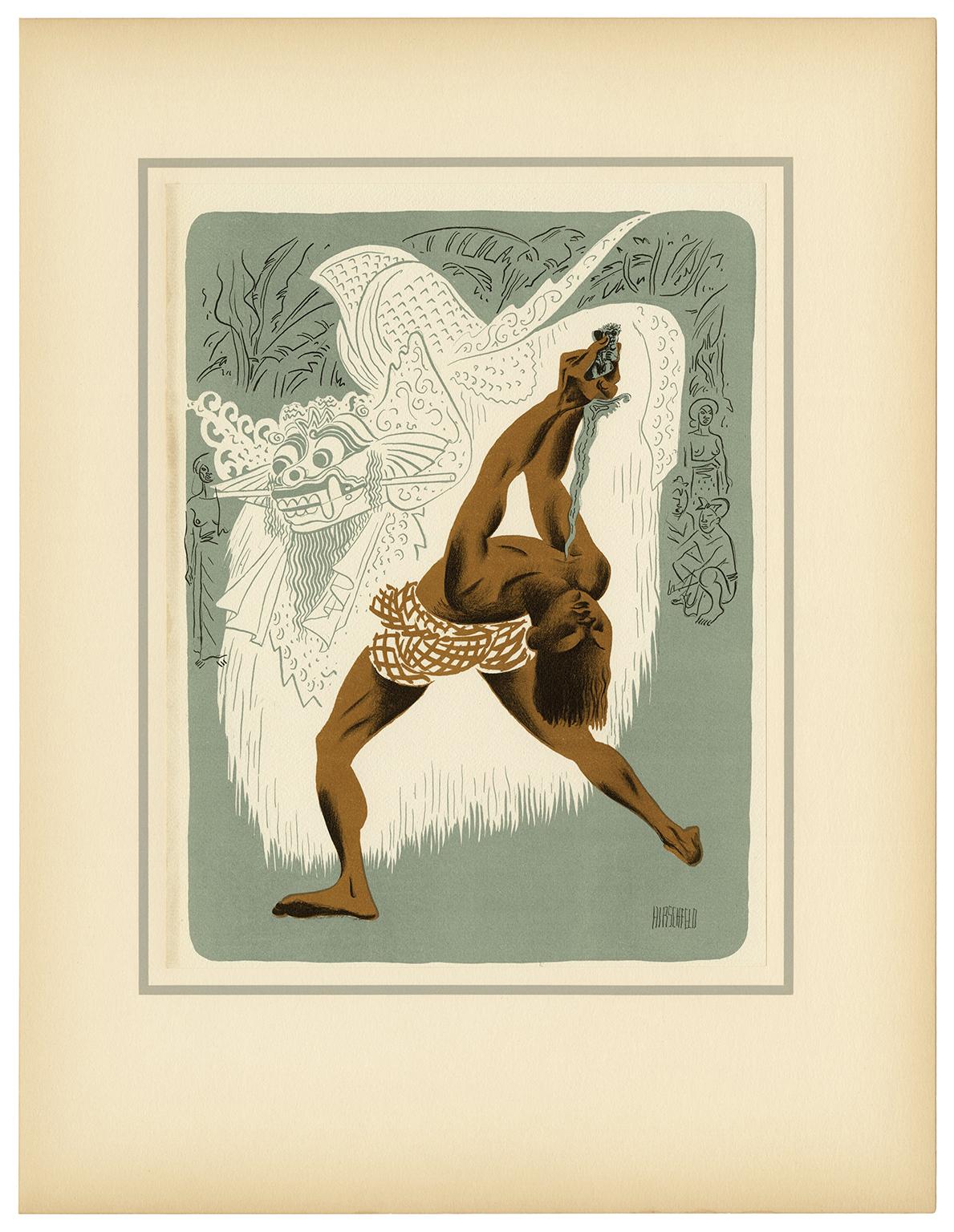 Kris Dancer, Bali - Print by Albert Al Hirschfeld