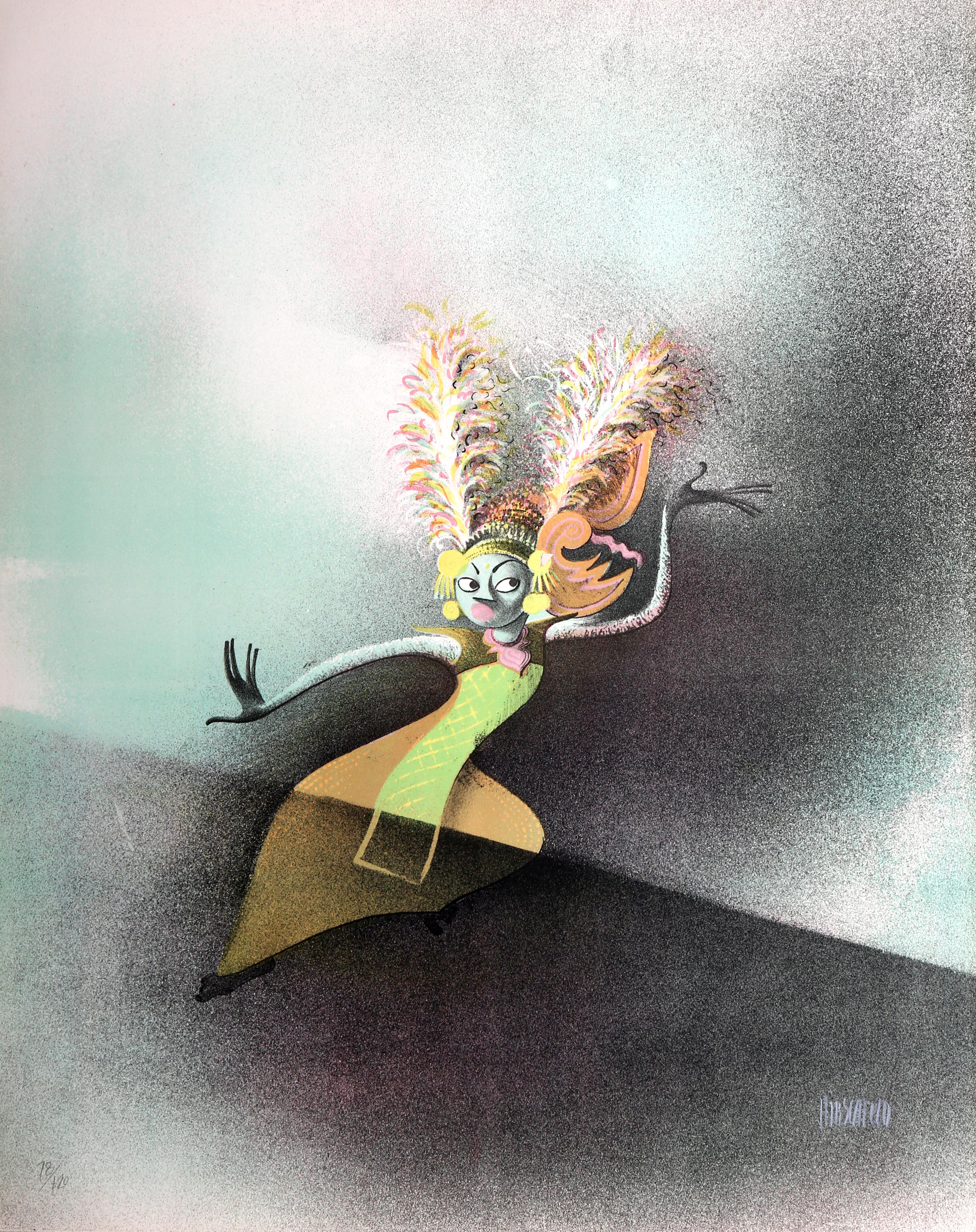 Le Gong, Bali Dancer di Al Hirschfeld