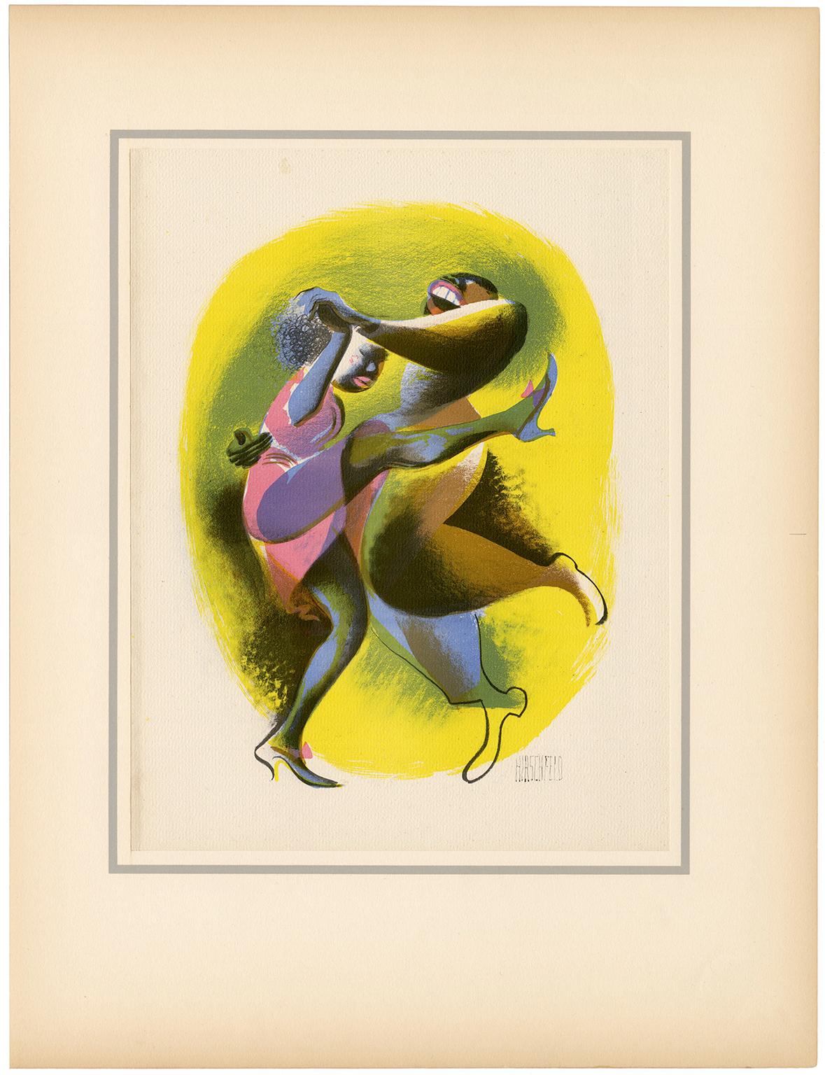 Lindy Hop —from 'Harlem as Seen by Hirschfeld' - Print by Albert Al Hirschfeld