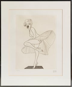 Marilyn Monroe from a Seven Year Itch, Caricature by Al Hirschfeld