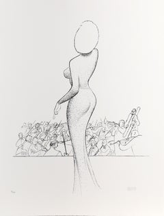 Marilyn Monroe - Happy Birthday, Mr. President by Al Hirschfeld