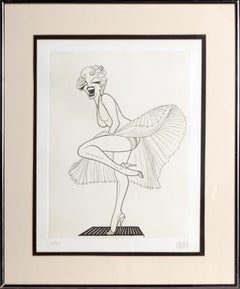 Marilyn Monroe in The Seven Year Itch, Caricature by Al Hirschfeld