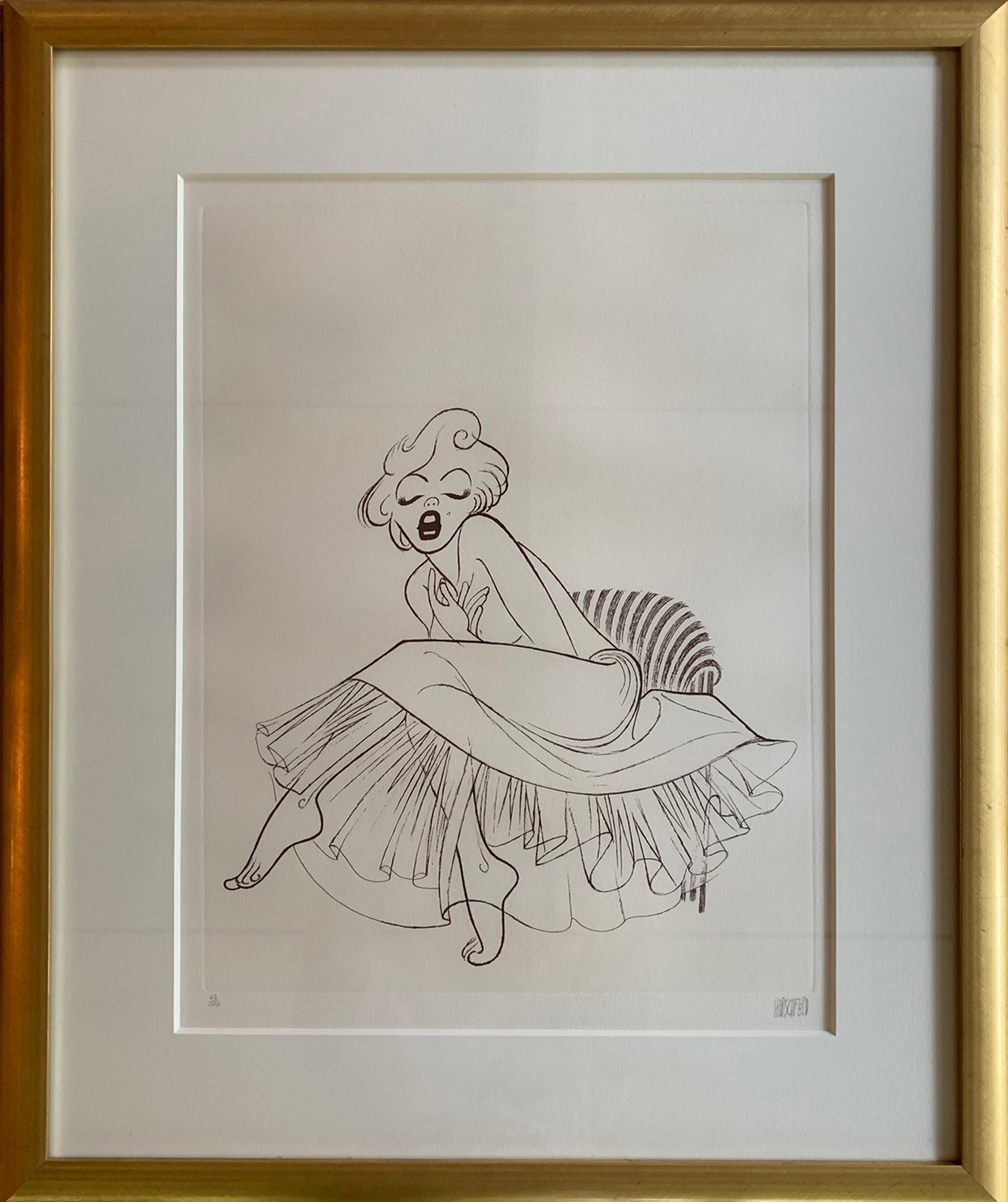 Marilyn Monroe, Pop-Art-Lithographie von Al Hirschfeld