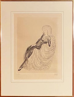 Marlene Dietrich im Palace, Pop-Art-Radierung von Al Hirschfeld