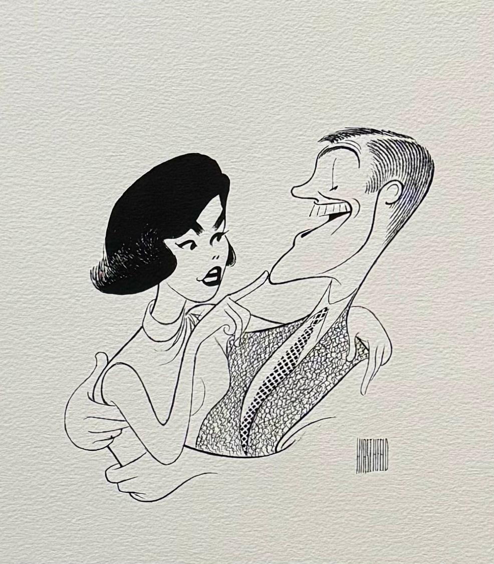 Mary Tyler Moore Dick Van Dyke Metà del 20° secolo Hollywood Premio Emmy Leggende della TV - Portrait Print Grigio di Albert Al Hirschfeld