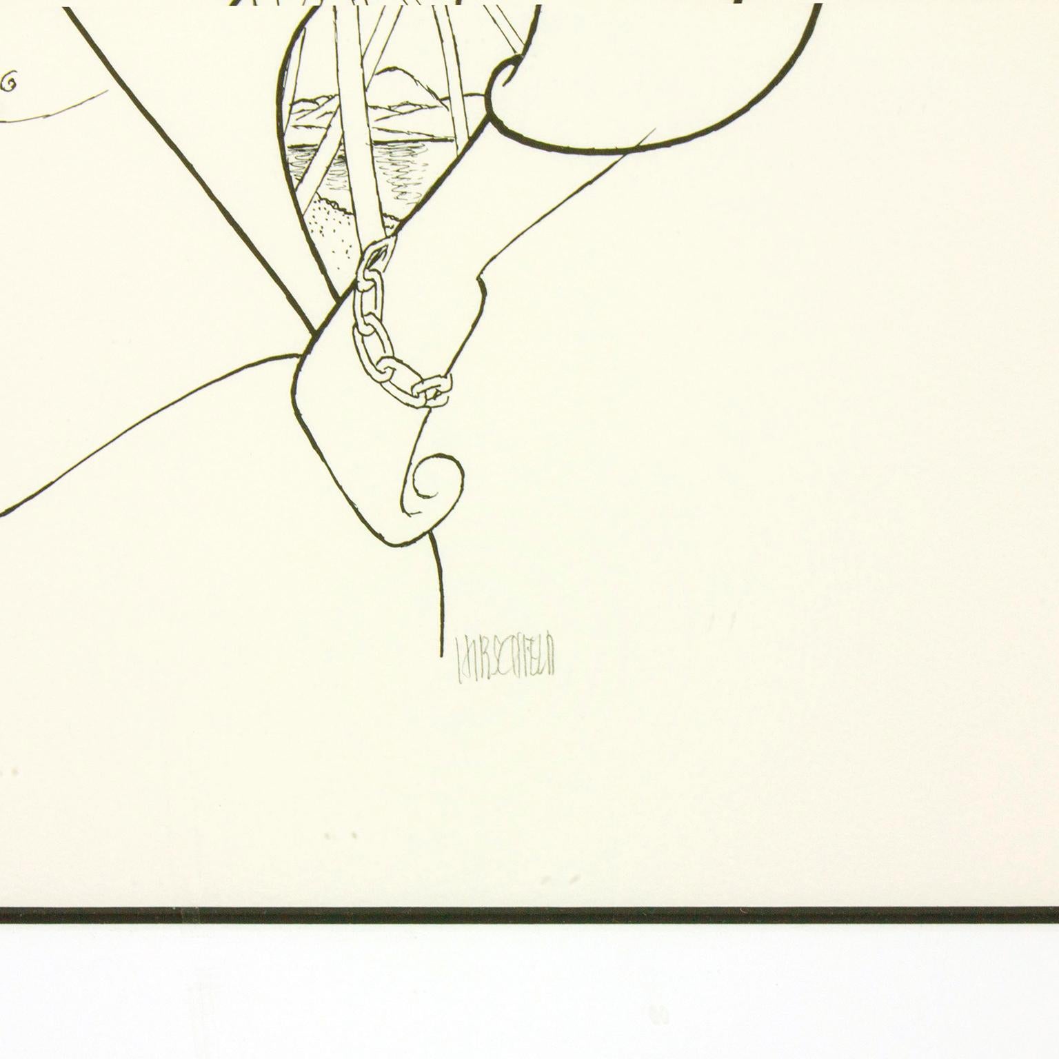 Lithographie originale signée «ick Jagger and Keith Richards » par Al Hirschfeld.  - Autres styles artistiques Print par Albert Al Hirschfeld