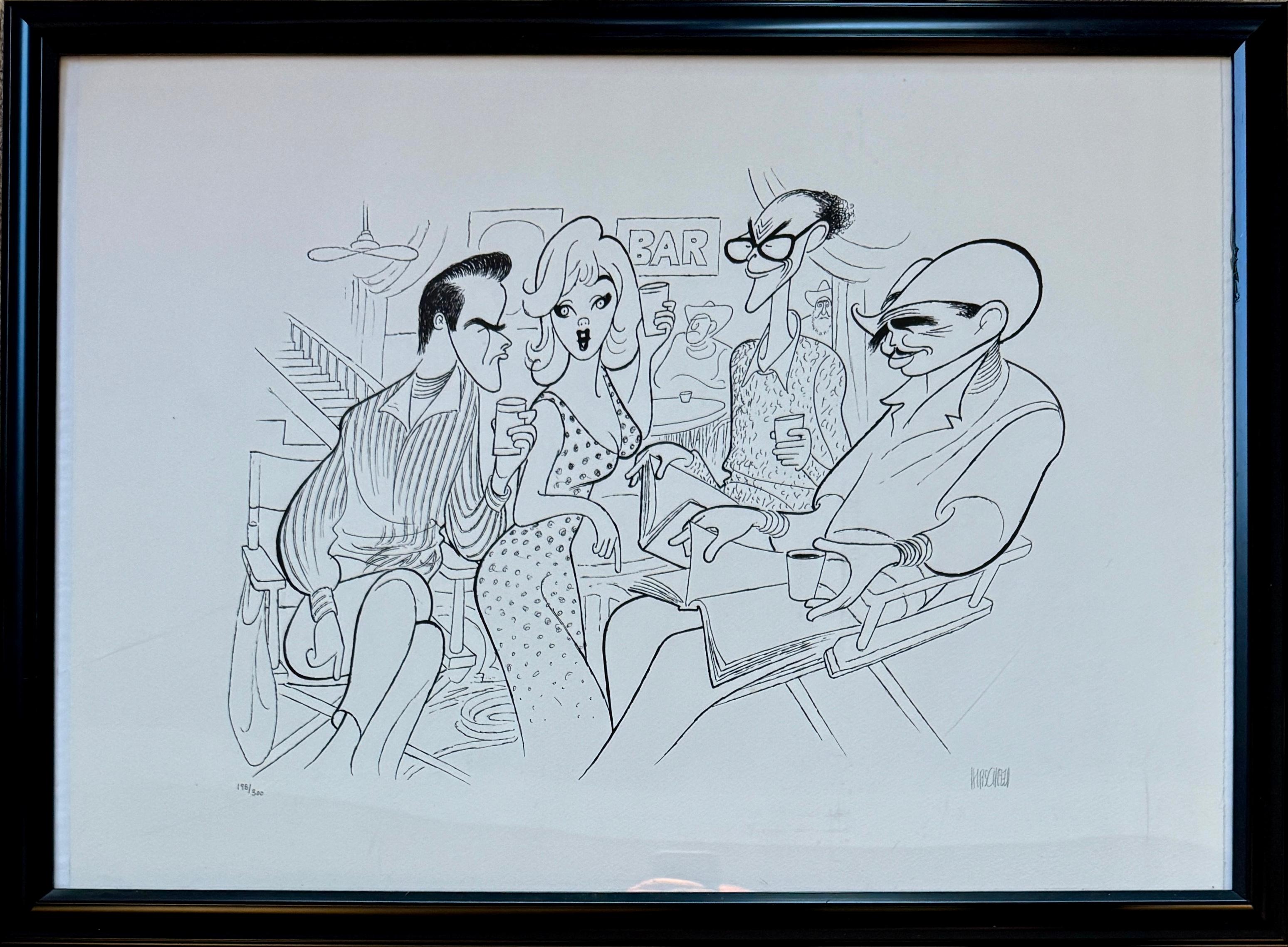 MISFITS Marilyn Monroe Clark Monroe Arthur Miller Caricature Movie Star Legends (en anglais) - Print de Albert Al Hirschfeld
