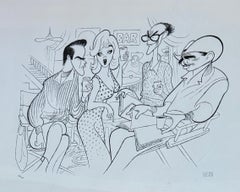 MISFITS Marilyn Monroe Clark Gabel Arthur Miller Caricatura Estrella de cine Leyendas