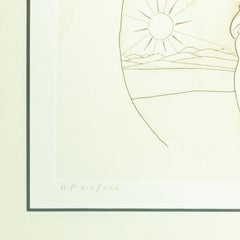 "Mostel and Meredith" original etching by Al Hirschfeld. Signed artist's proof.