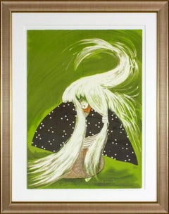 "Renjishi" framed, hand-signed lithograph from "Kabuki Suite" by Al Hirschfeld