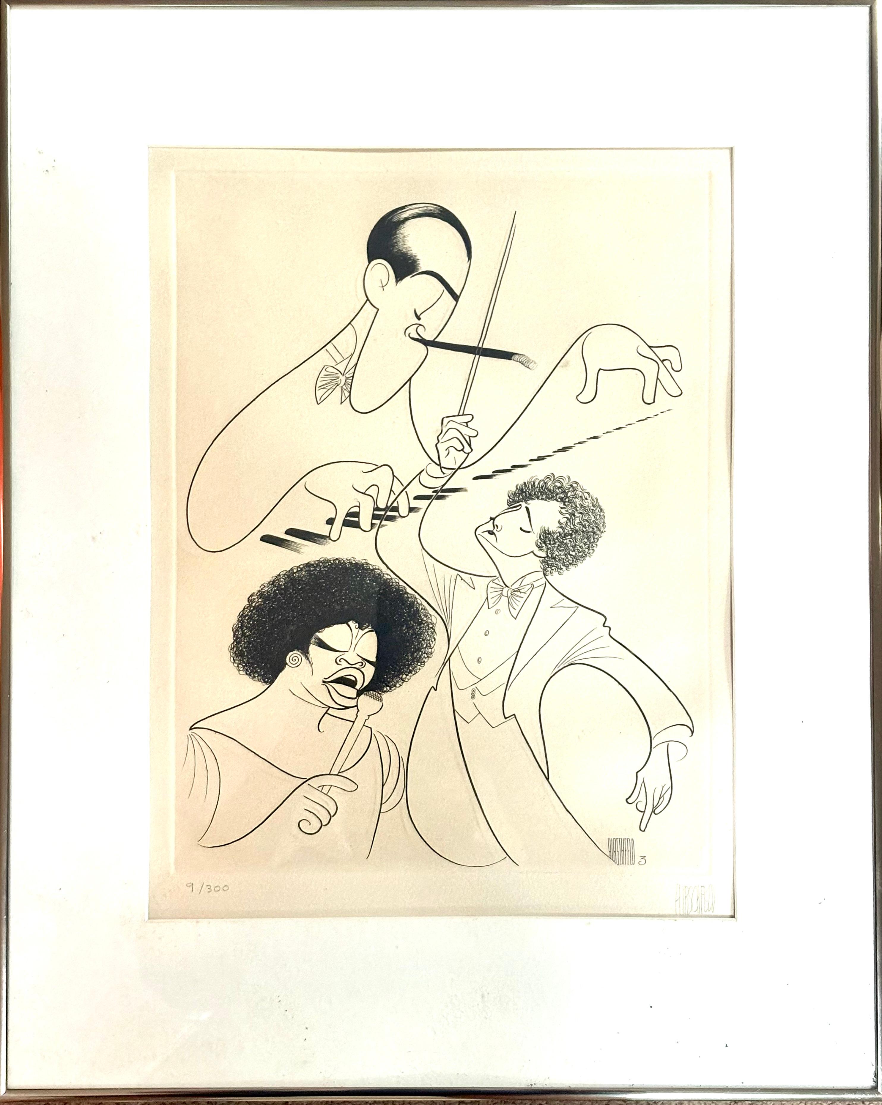 "Rapsodia in blu" - Print di Albert Al Hirschfeld