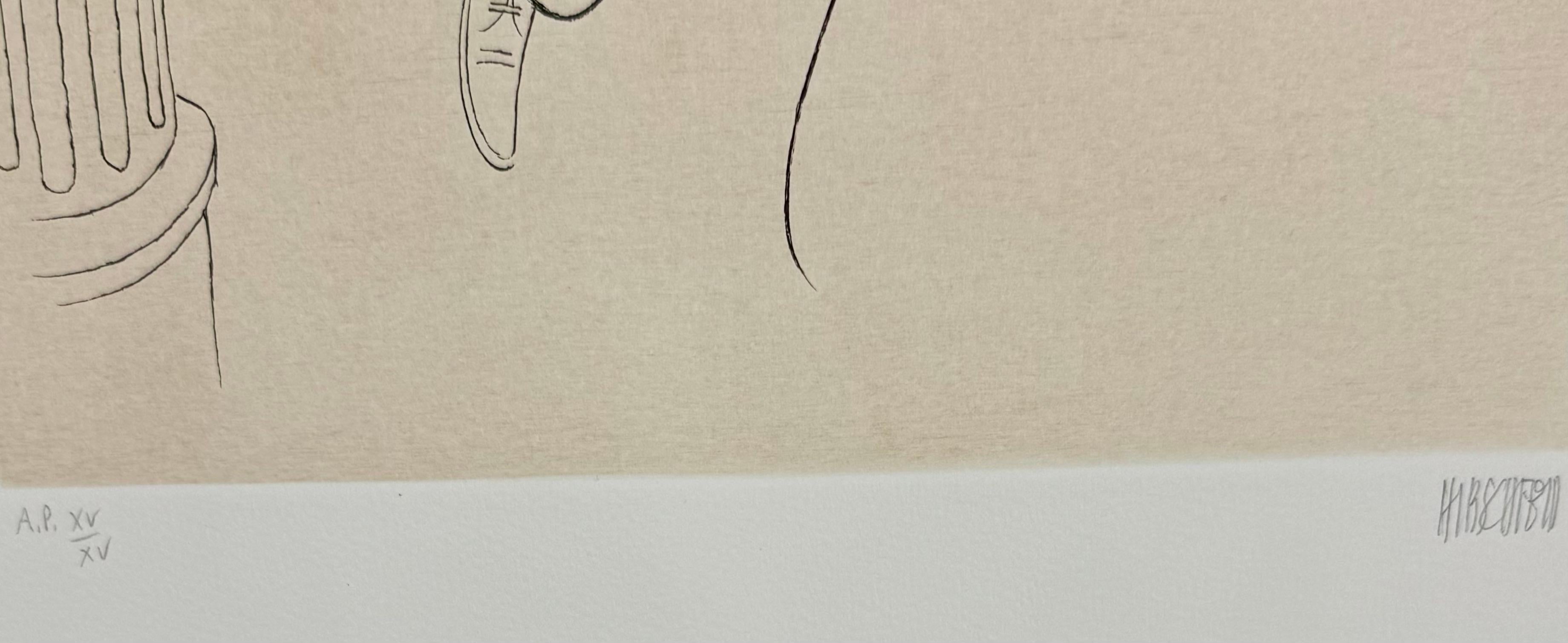 Sammy Davis Jr Leggendario attore cantante ballerino afroamericano Litografia del 20° secolo - Print di Albert Al Hirschfeld