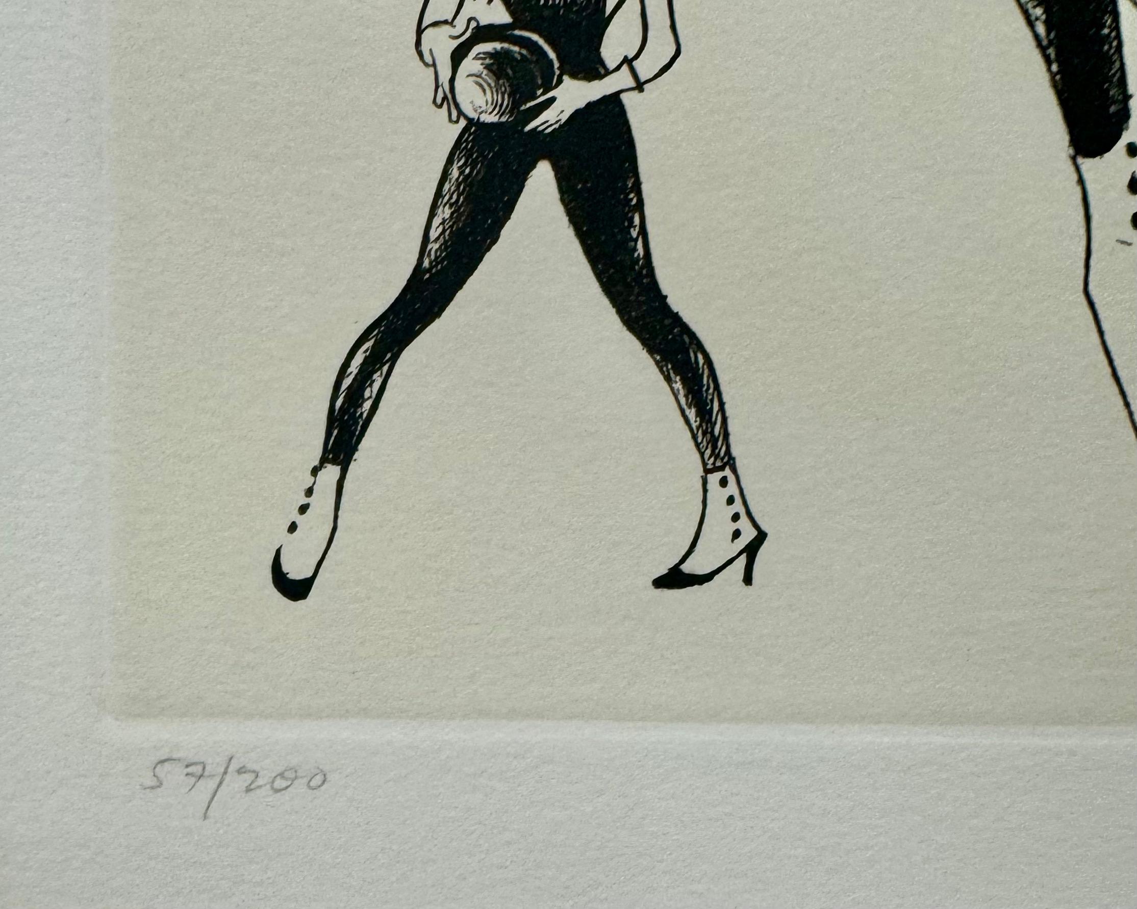Shirley MacLaine Dances Broadway Film Star 20th Century Litho NYRT Published - Print by Albert Al Hirschfeld