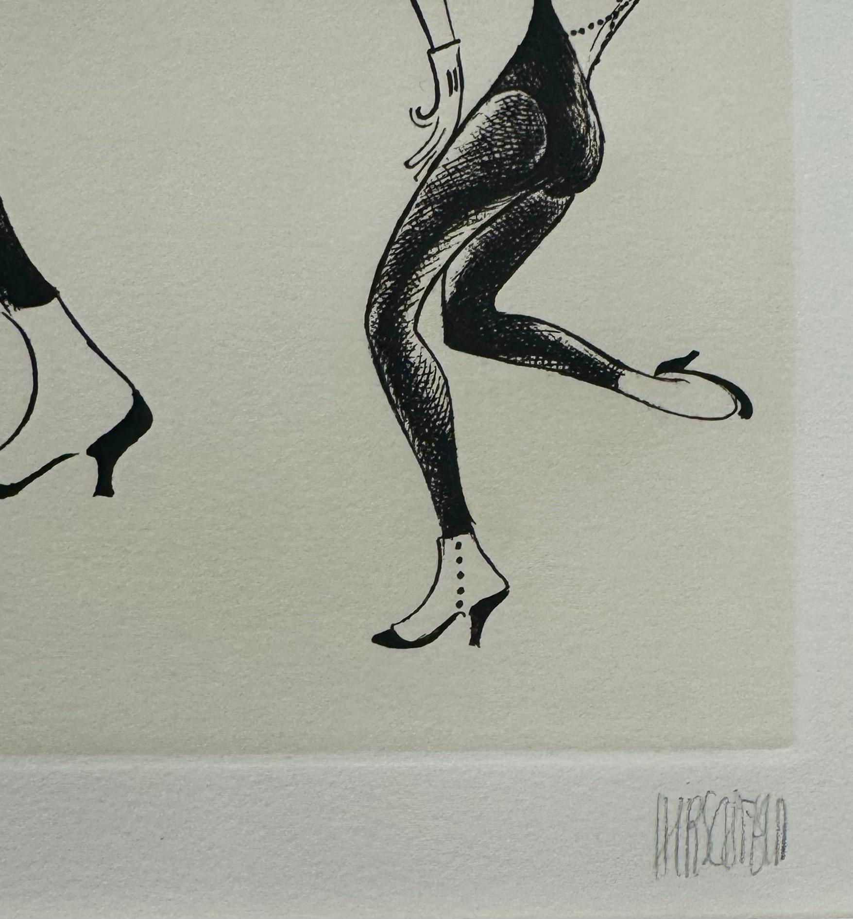 Shirley MacLaine Dances Broadway Film Star 20th Century Litho NYRT Published - Performance Print by Albert Al Hirschfeld