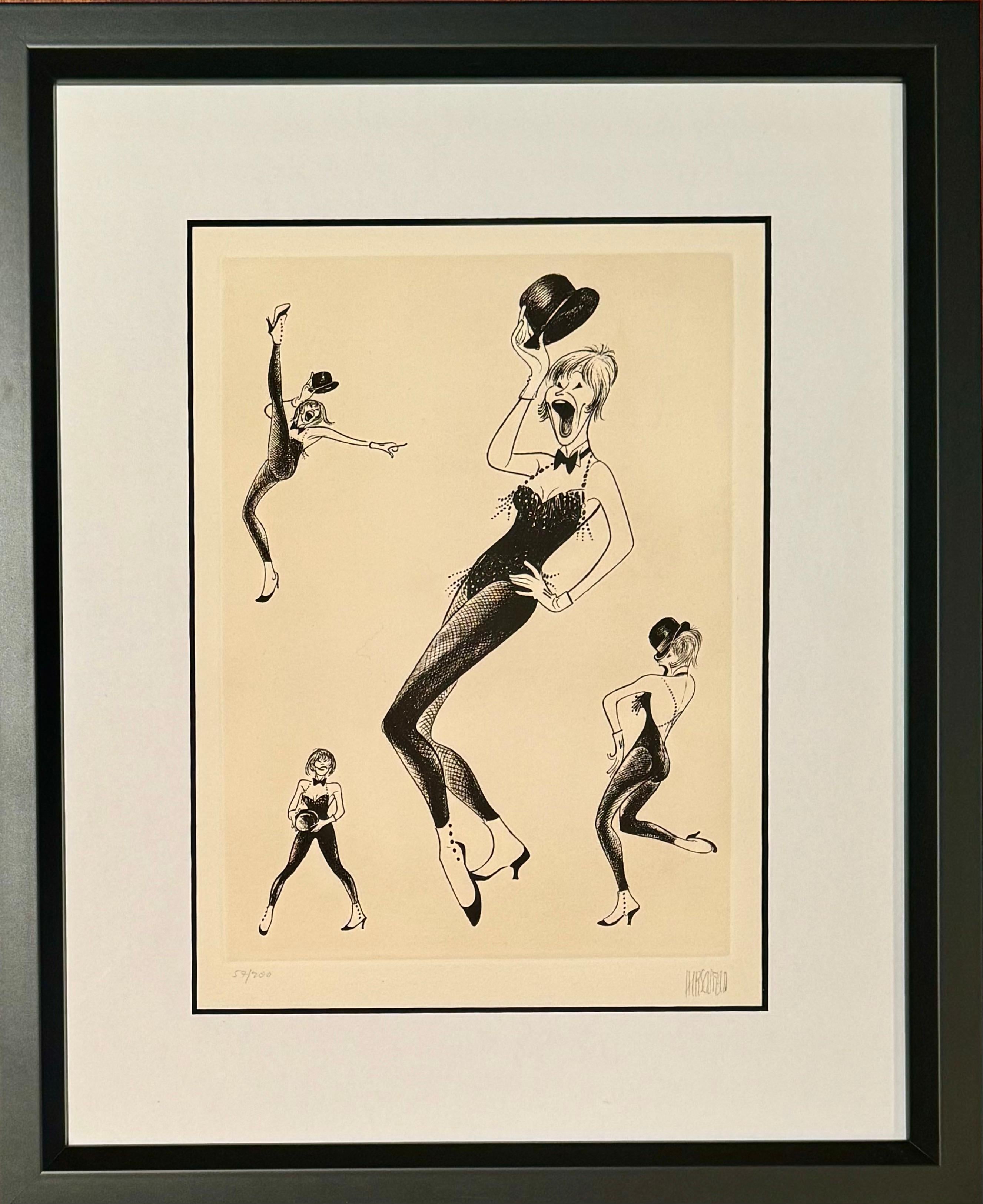 Shirley MacLaine Dances Broadway Film Star 20th Century Litho NYRT Published 

Al Hirschfeld (1903 -2003)
