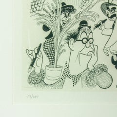 "Shubert Theatre" original lithograph by Al Hirschfeld. Hand signed and numbered