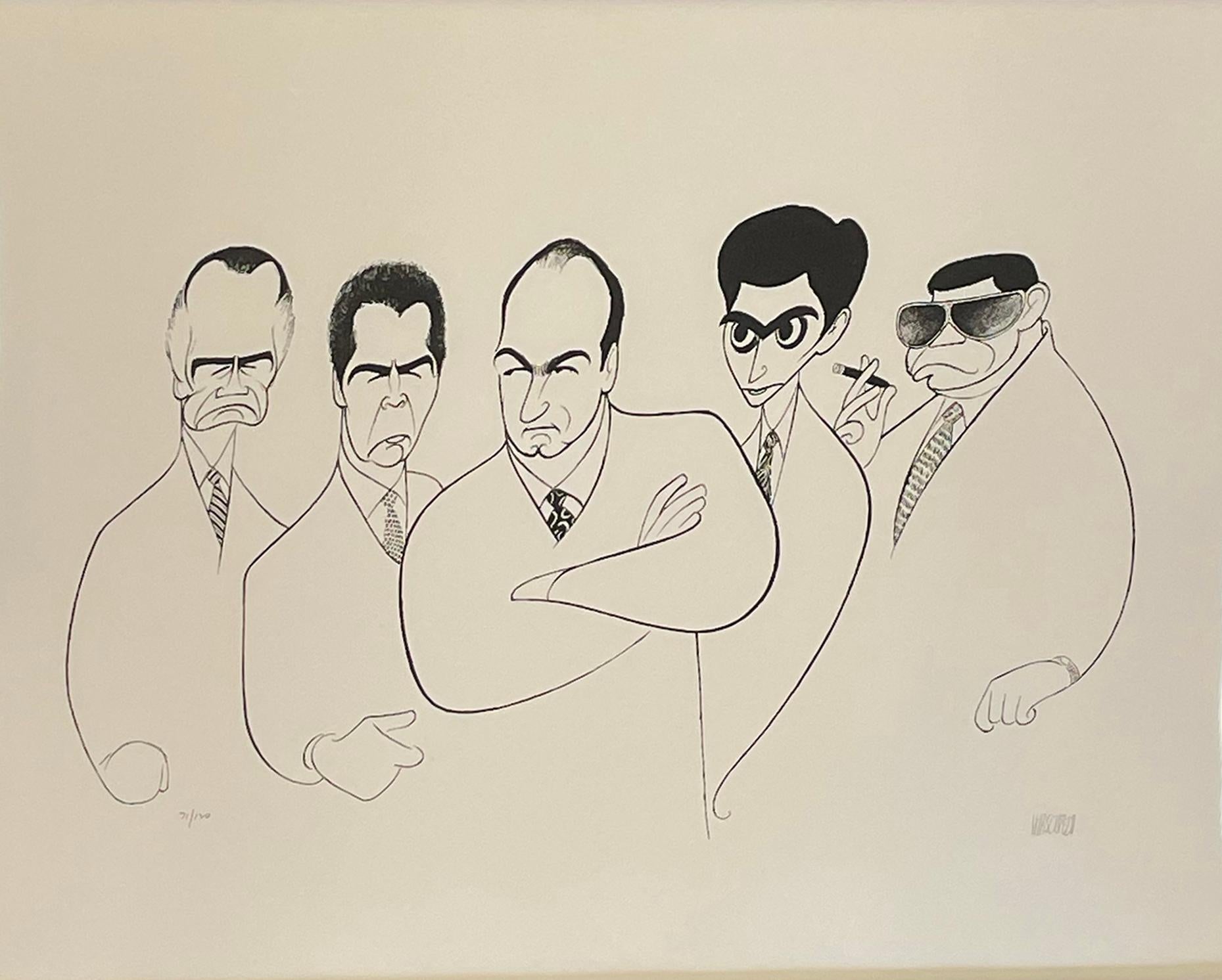 Albert Al Hirschfeld Portrait Print - Sopranos
