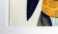 "Sukeroku" framed, hand-signed lithograph from "Kabuki Suite" by Al Hirschfeld