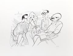 The Misfits on Set by Al Hirschfeld