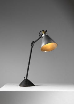 Albert Albin Gras Industrial and Le Corbusier black Table Lamp