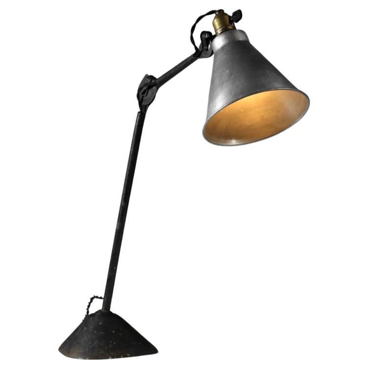 Albert Albin Gras Industrial and Le Corbusier black Table Lamp