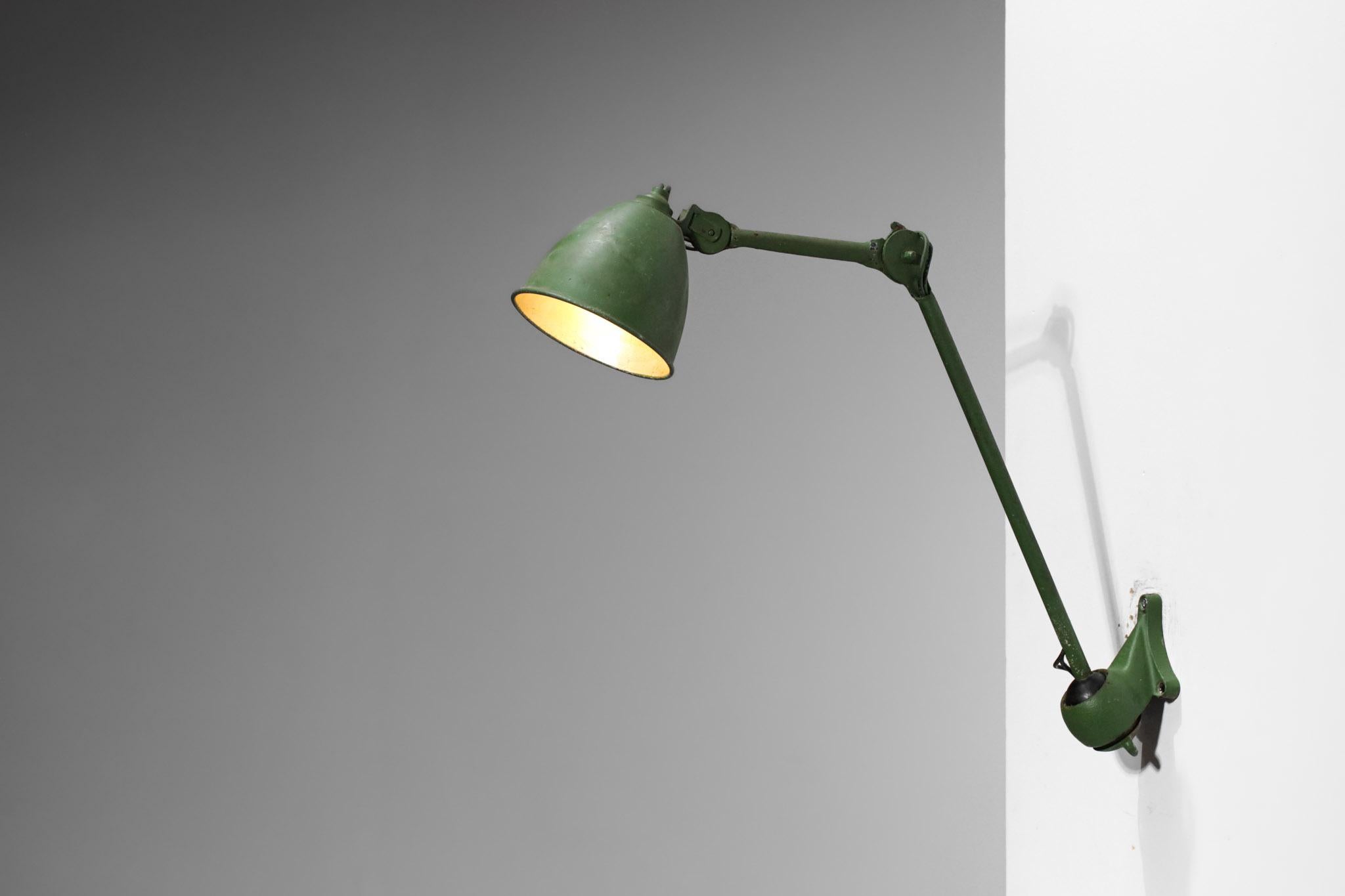 Lampe d'atelier Albert Albin Gras laquée métallique Le Corbusier Ravel Sconce, G345 en vente 4
