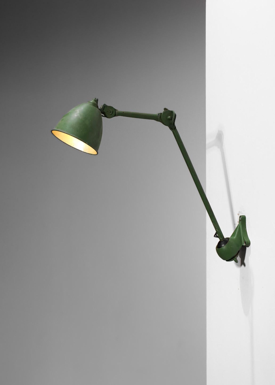 Lampe d'atelier Albert Albin Gras laquée métallique Le Corbusier Ravel Sconce, G345 en vente 5