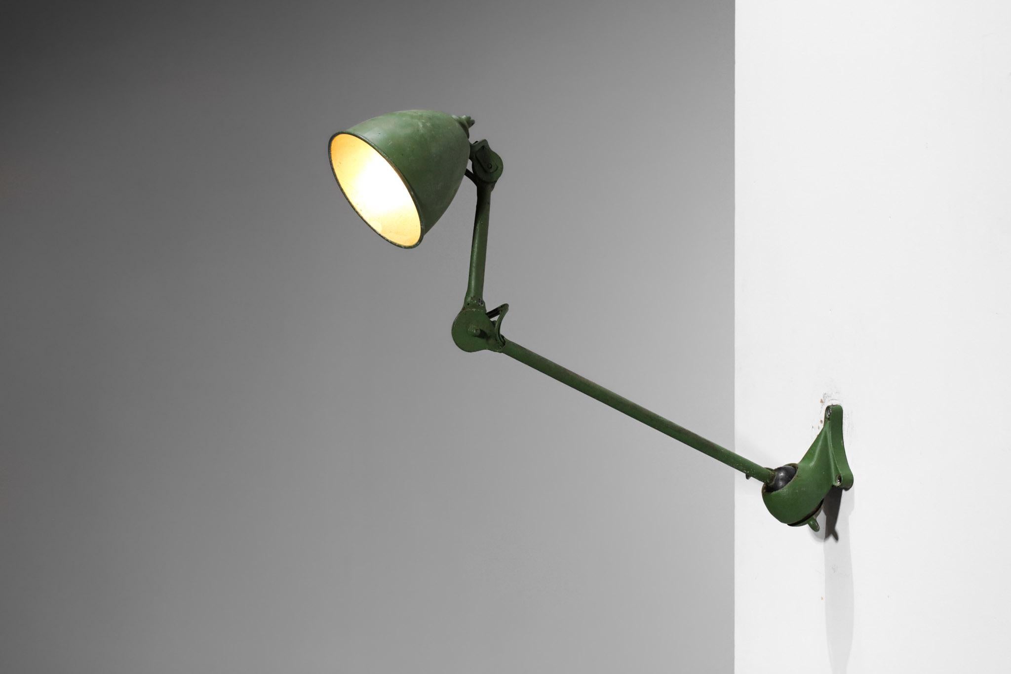 Lampe d'atelier Albert Albin Gras laquée métallique Le Corbusier Ravel Sconce, G345 en vente 6