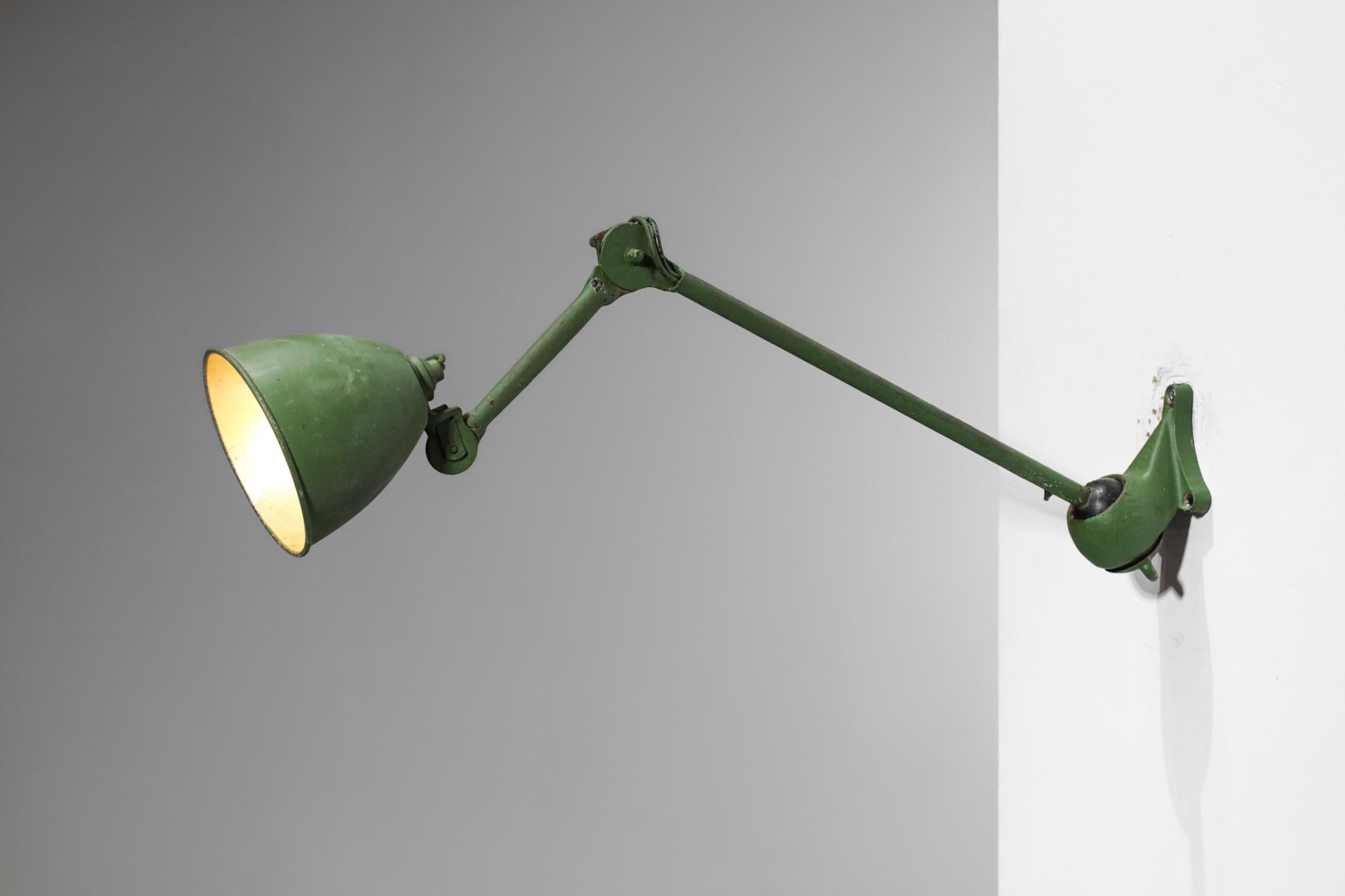 Lampe d'atelier Albert Albin Gras laquée métallique Le Corbusier Ravel Sconce, G345 en vente 9