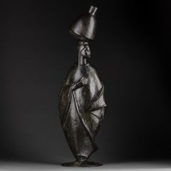 Albert Allmann, Femme Orientaliste À La Jarre, Bronze Art Déco