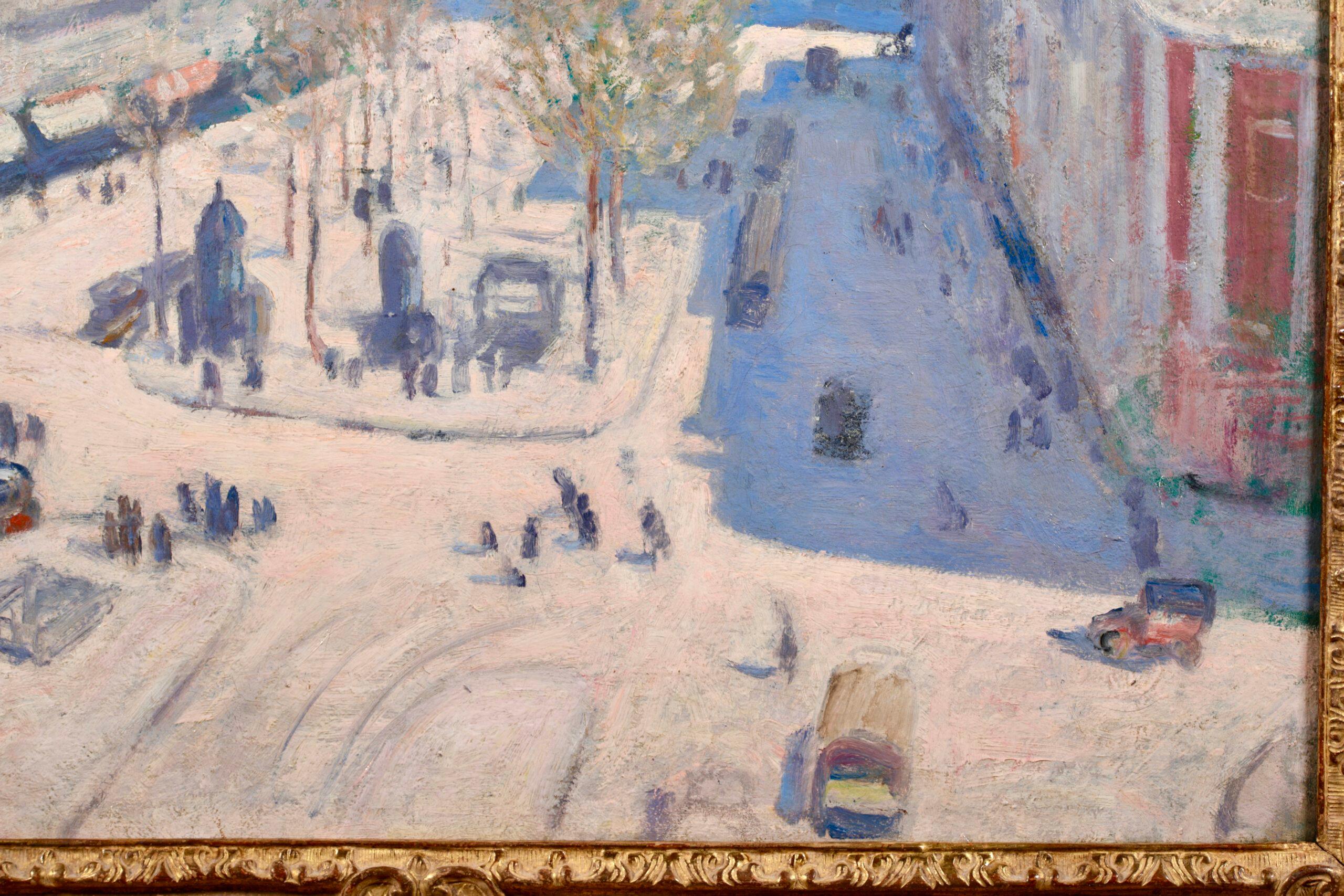 Boulevard De Clichy - Peinture de paysage de ville post-impressionniste d'Albert Andre en vente 4