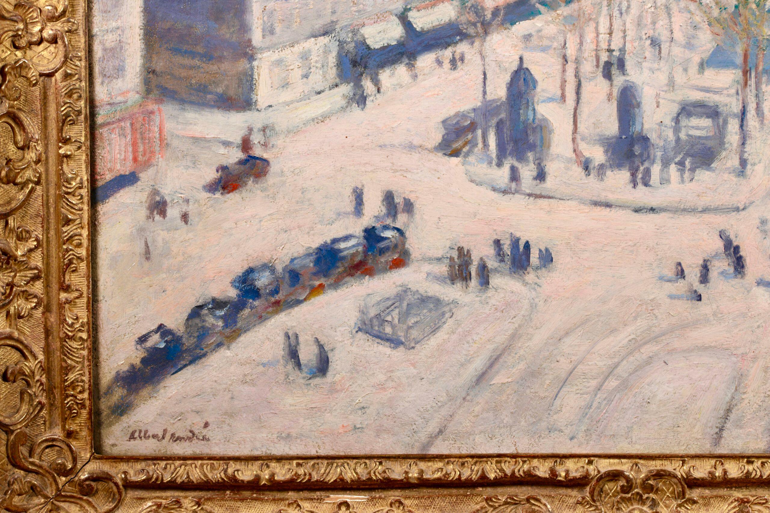 Boulevard De Clichy - Post Impressionist City Landscape Painting by Albert Andre For Sale 8