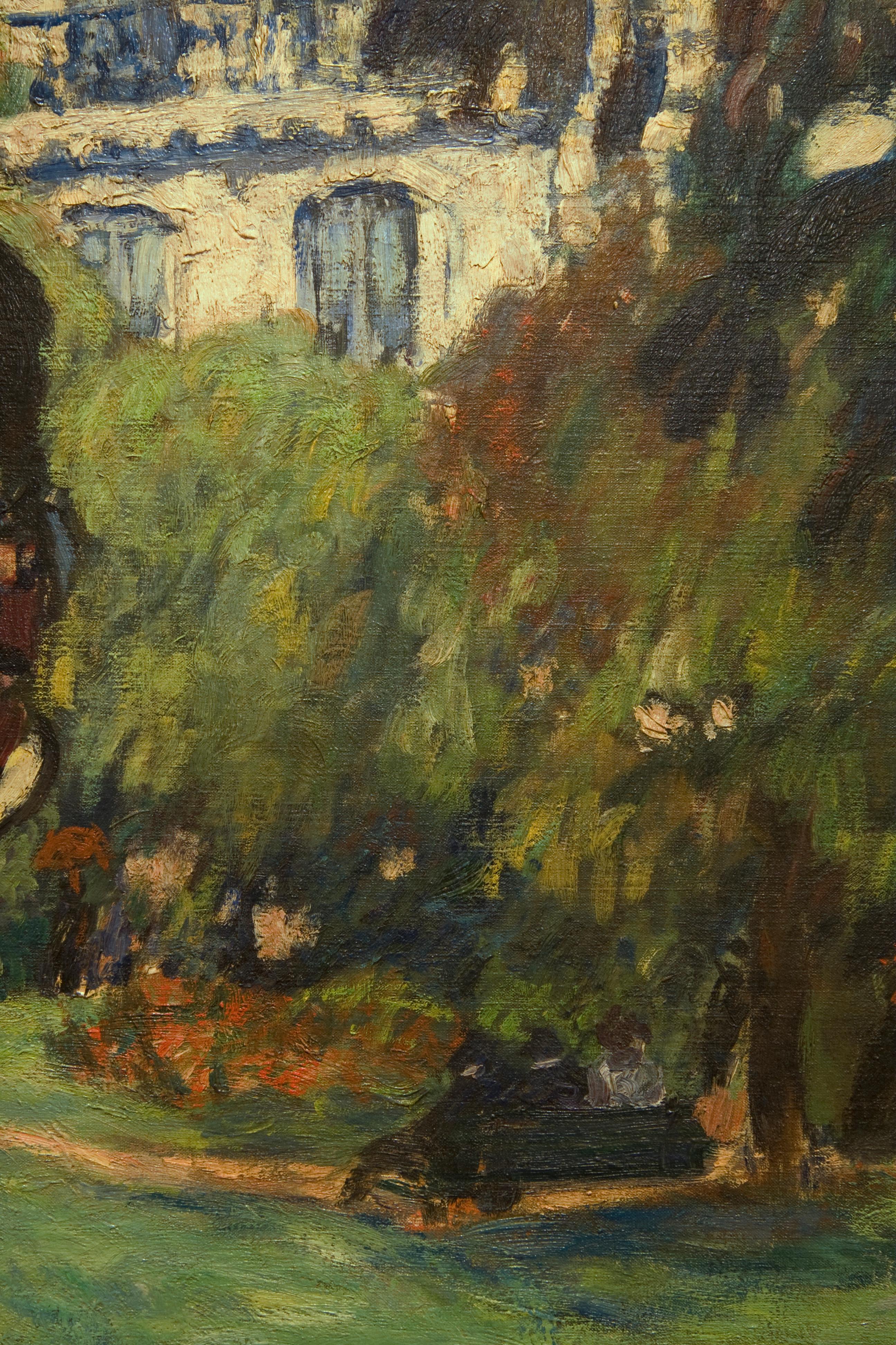 Frau an der Promenade  (Post-Impressionismus), Painting, von Albert Andre
