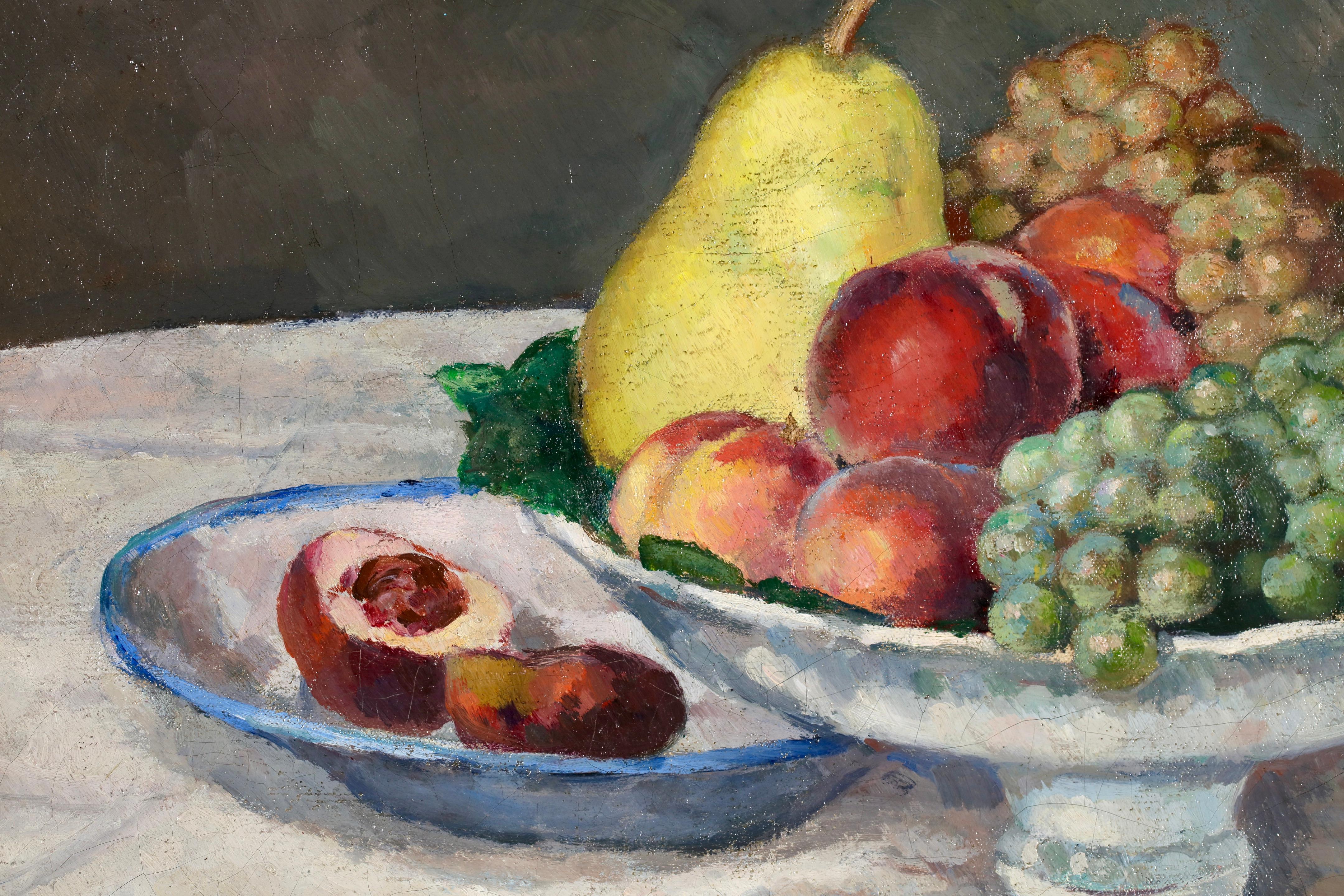 Le Dessert - Post Impressionist Still Life Oil Painting by Albert Andre For Sale 10