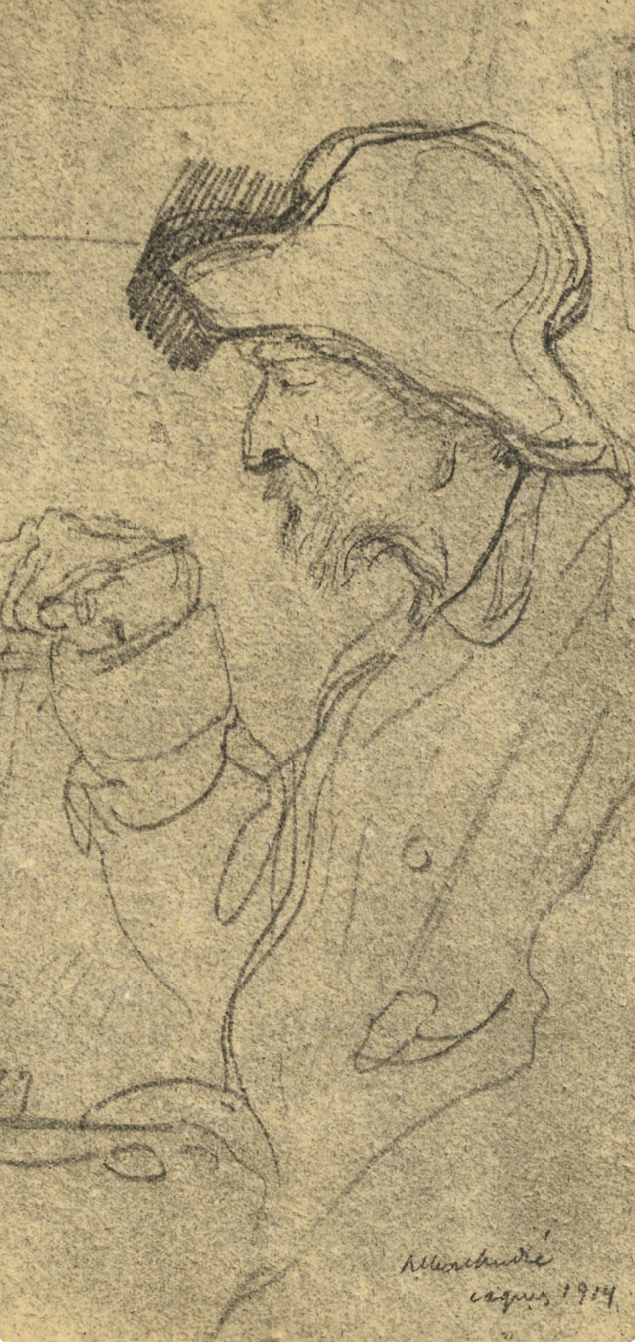 André, Porträt von Auguste Renoir, Les Lithographies de Renoir (nach) – Print von Albert Andre