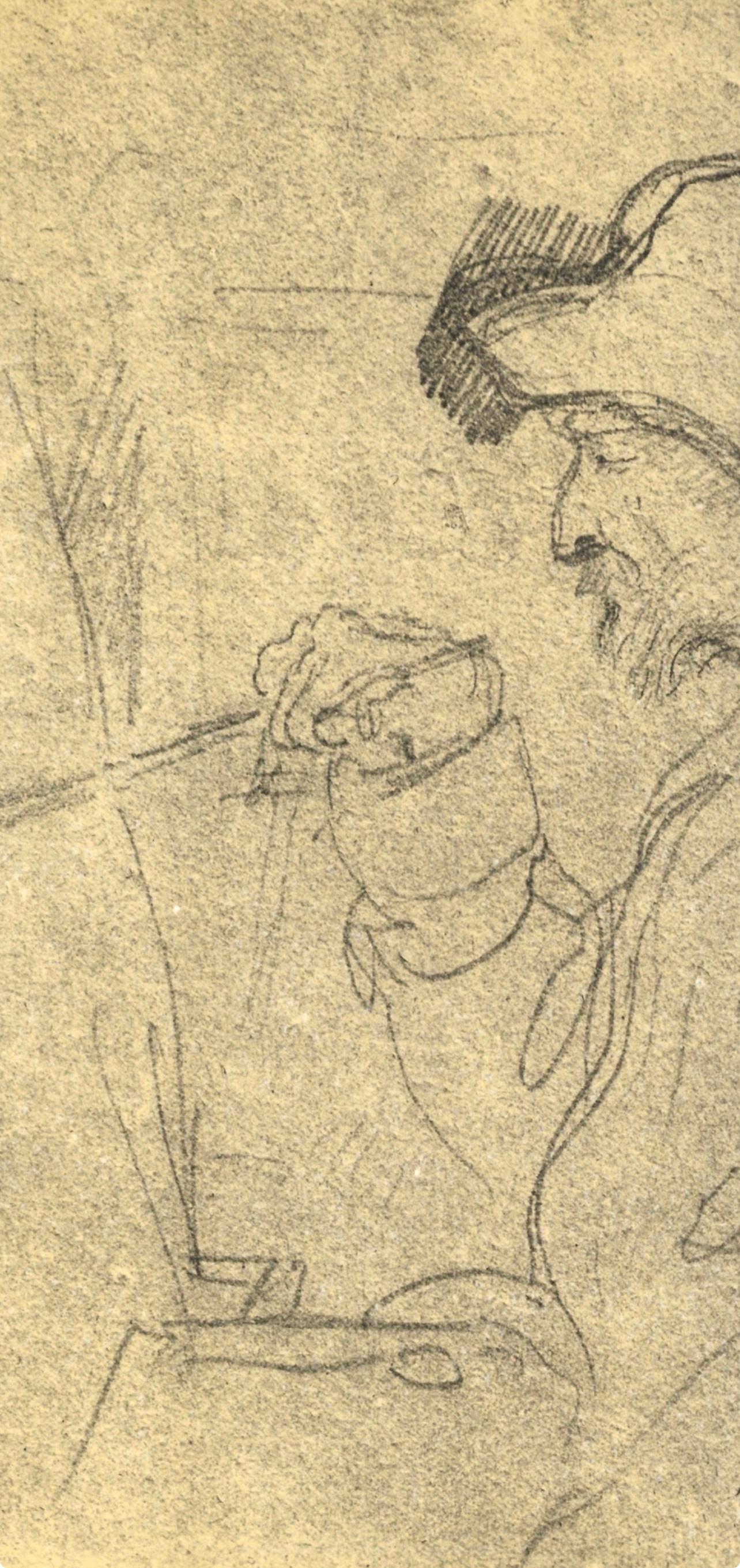 André, Portrait de Auguste Renoir, Les Lithographies de Renoir (after) - Impressionist Print by Albert Andre