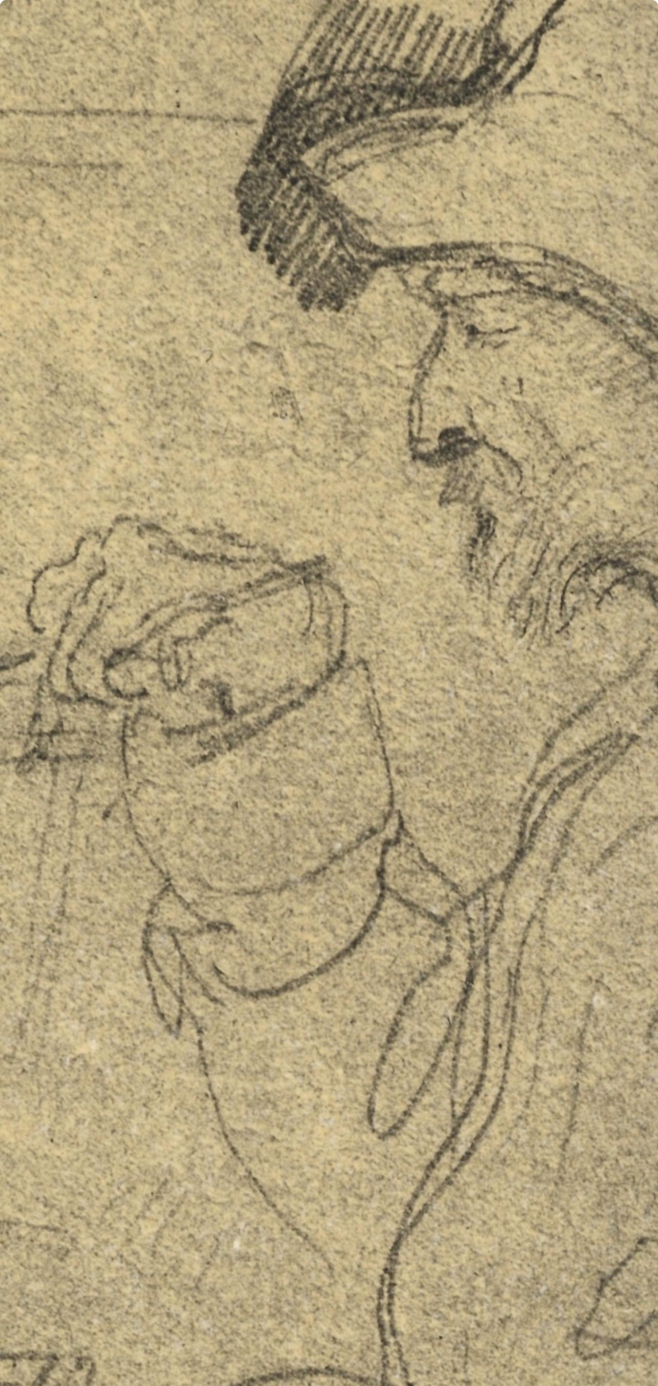 André, Porträt von Auguste Renoir, Les Lithographies de Renoir (nach) (Beige), Landscape Print, von Albert Andre