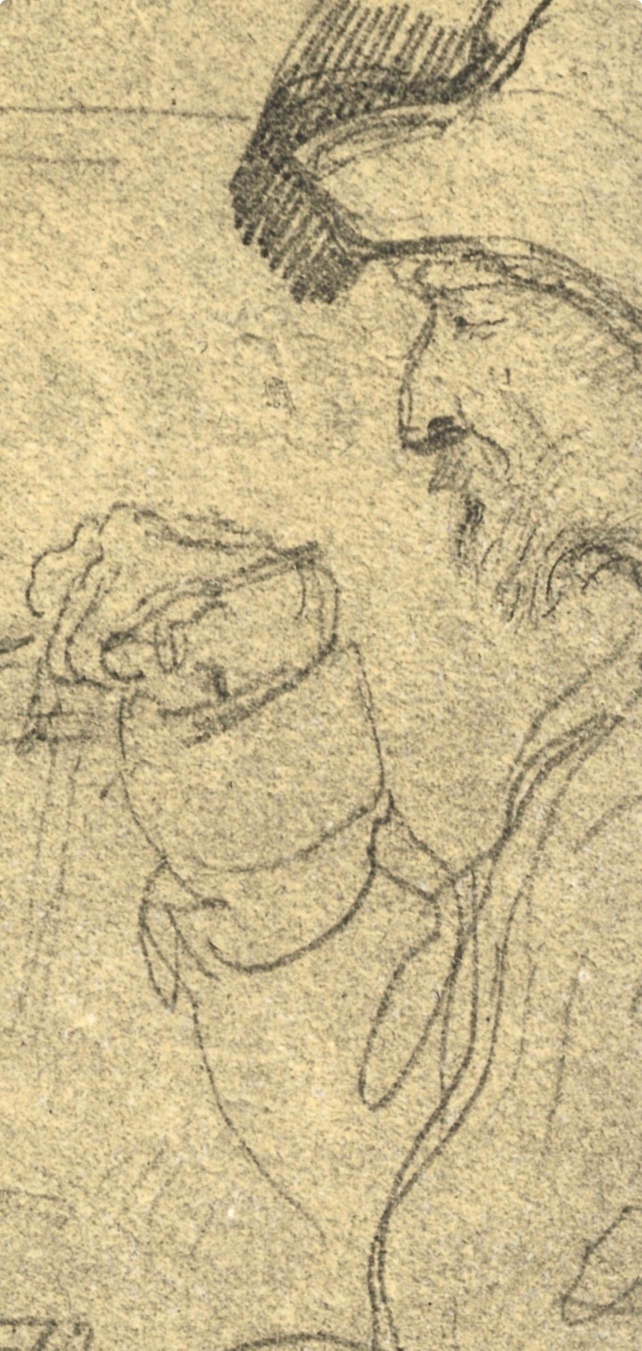André, Portrait de Auguste Renoir, Les Lithographies de Renoir (after) - Beige Landscape Print by Albert Andre