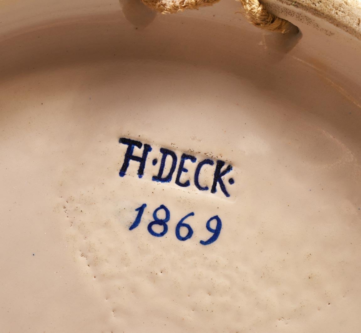 Ceramic Albert ANKER (painter), Théodore DECK (ceramist), Ornamental Dish “Cleopatra” For Sale