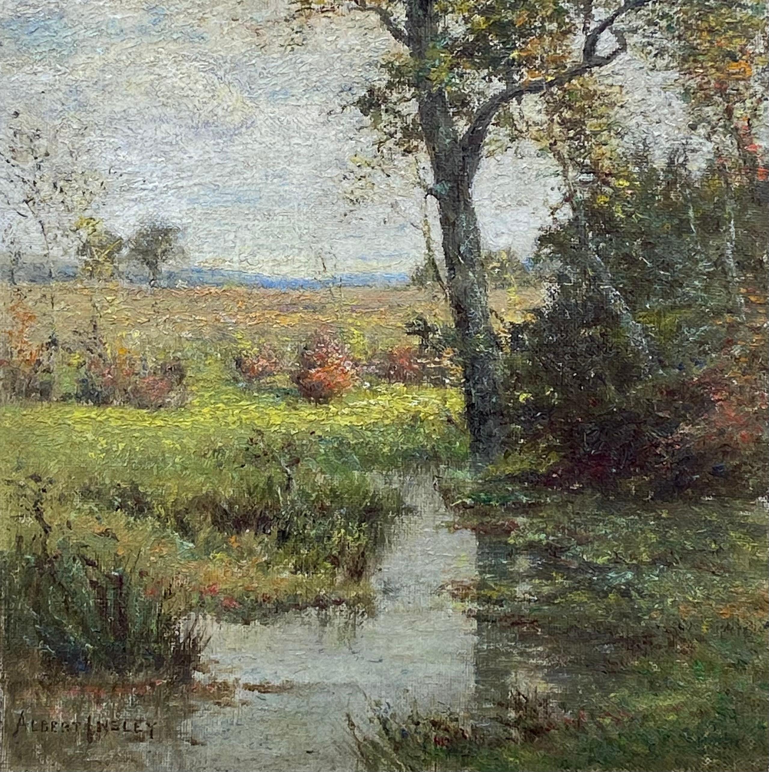 Landschaft mit Flusslandschaft (Amerikanischer Impressionismus), Painting, von Albert Babb Insley