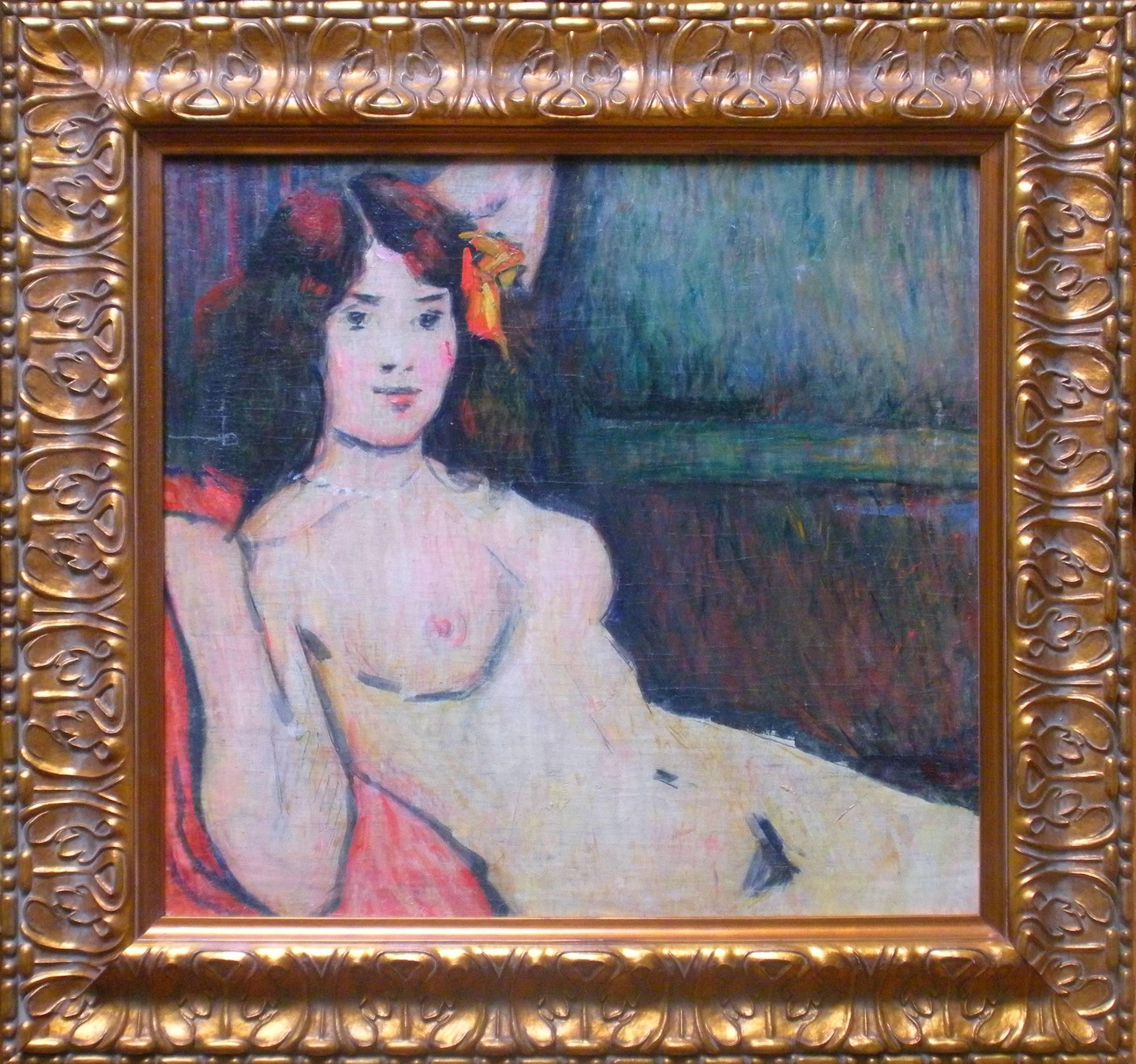 Albert Bertalan Figurative Painting - Nu a la Gauguin